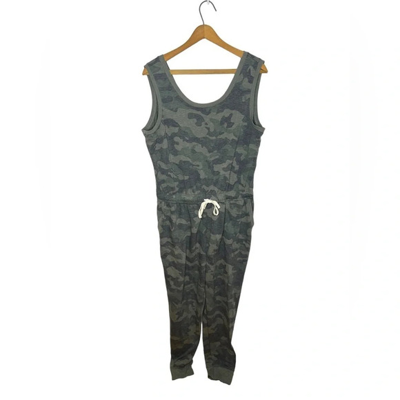 JANE AND DELANCEY Camouflage Camo Print Sleeveless Lounge Jumpsuit One Piece - Picture 8 of 8